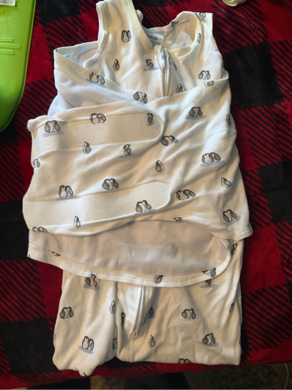 Halo White Penguin Print Baby Sleep Sack Swaddle Pajamas